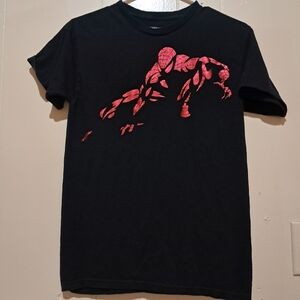 Marvel Black Tee with Red Spider-Man Graphic Size S